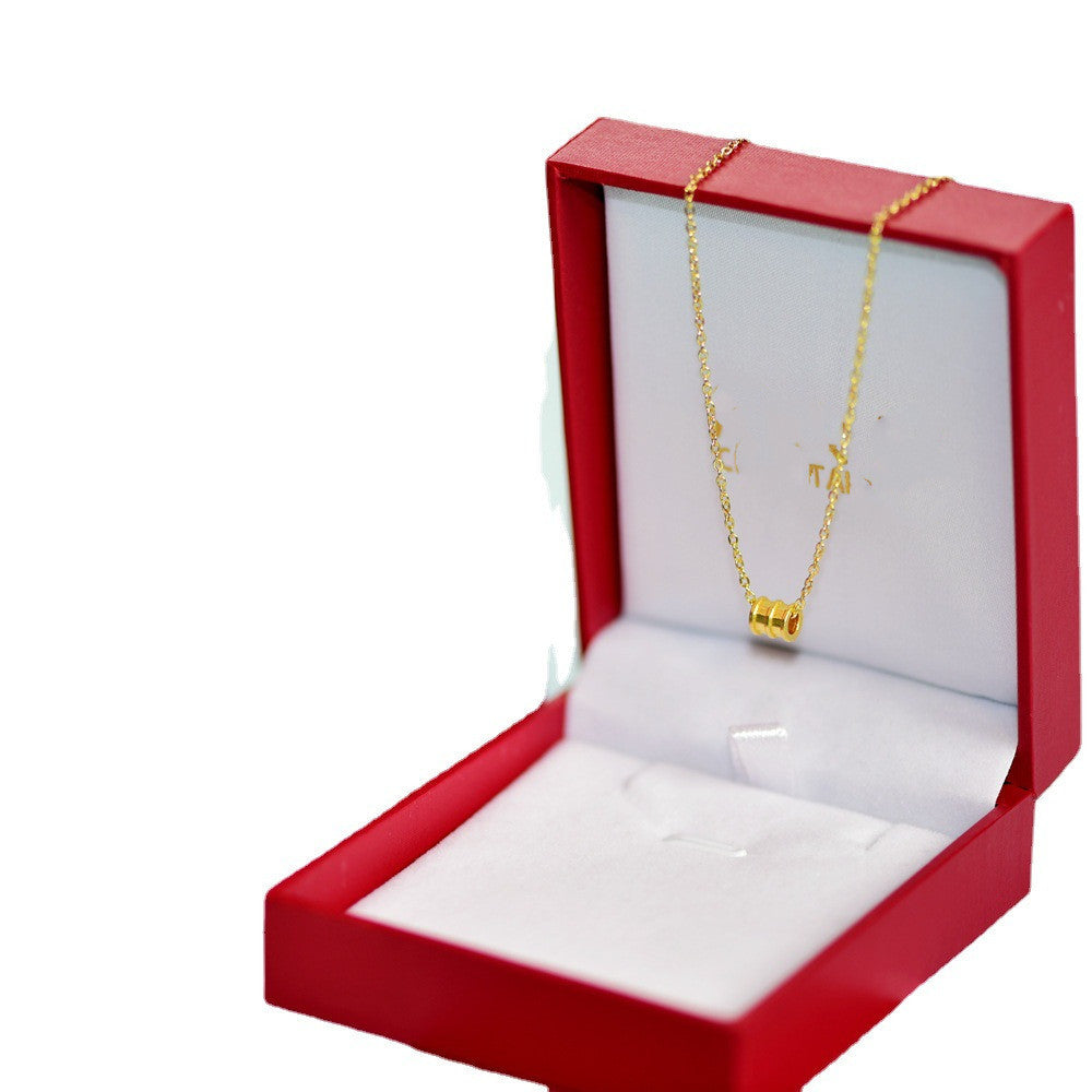 Pure Gold Necklace Women's Jewelry Small Waist