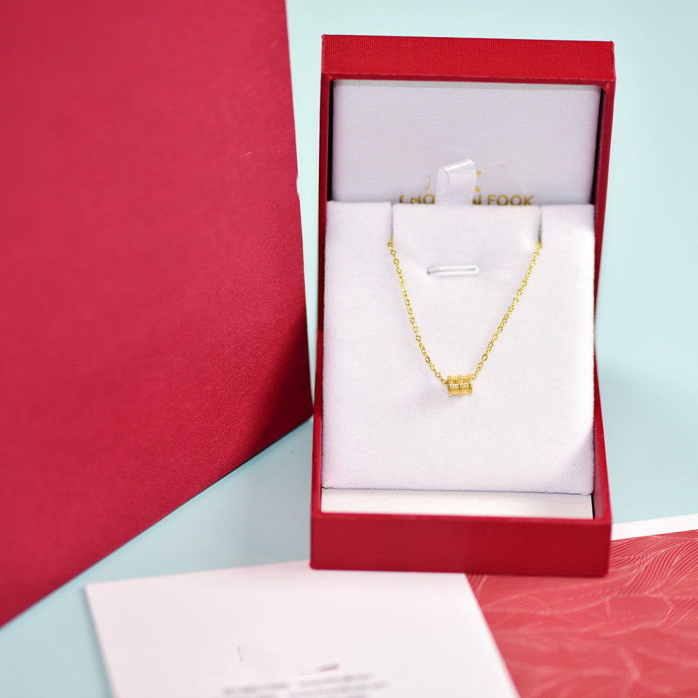 Pure Gold Necklace Women's Jewelry Small Waist
