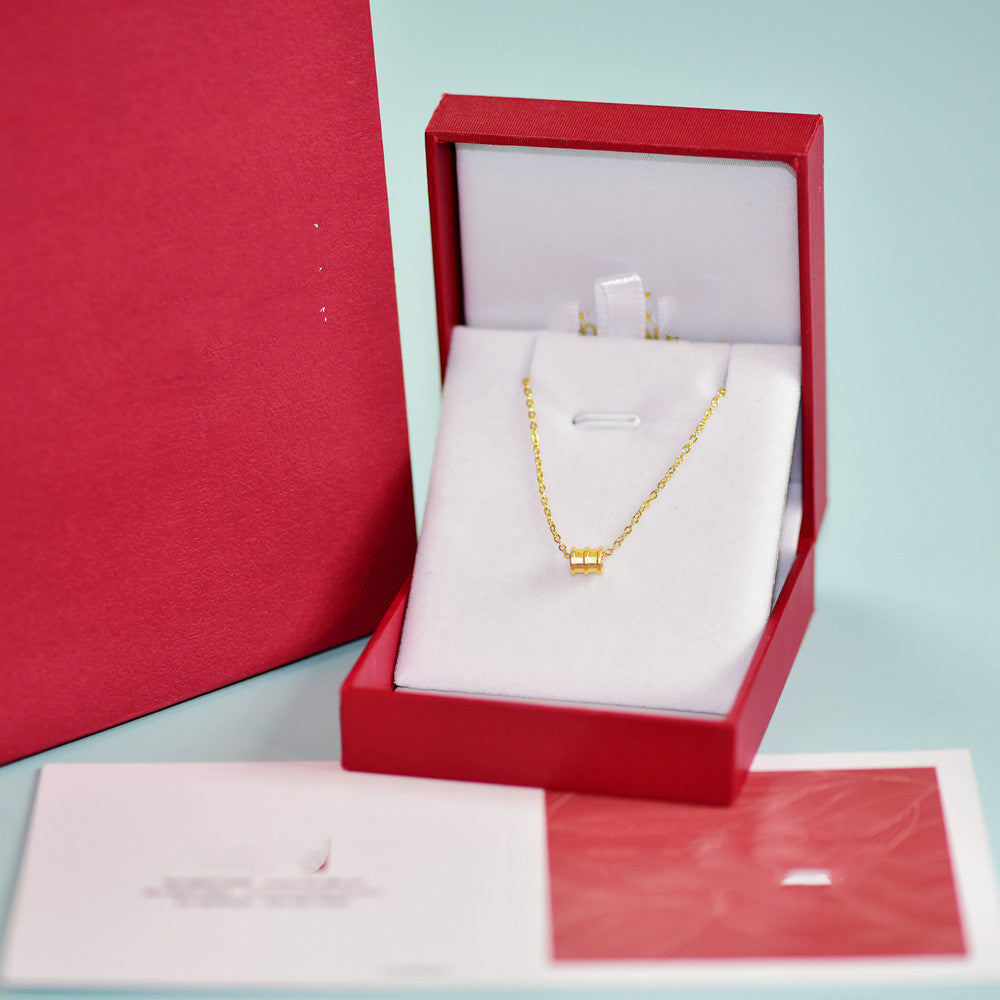 Pure Gold Necklace Women's Jewelry Small Waist
