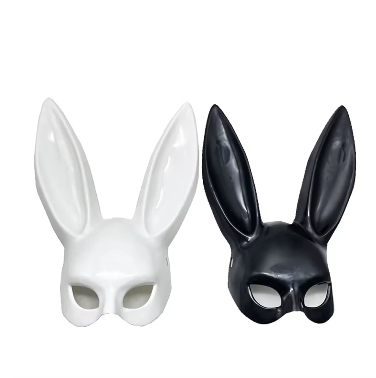 1Pc Black White Rabbit Mask Halloween Party Decoration Party Long Ears Rabbit Bunny Mask Costume Cosplay ﻿ ﻿