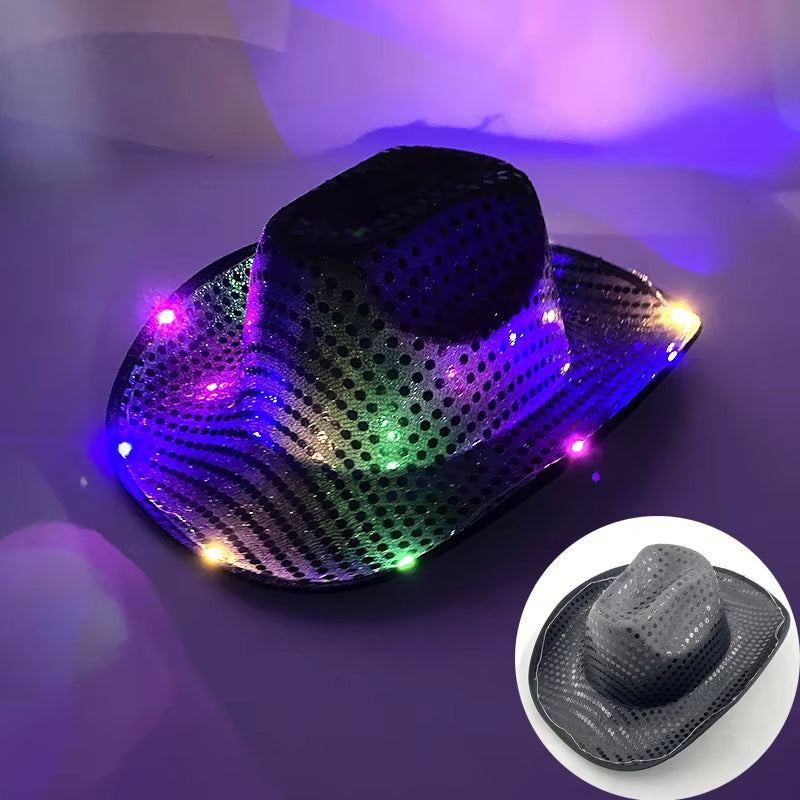 Sombrero Vaquero Luminoso Led