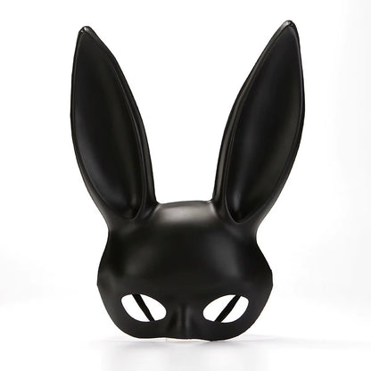 1Pc Black White Rabbit Mask Halloween Party Decoration Party Long Ears Rabbit Bunny Mask Costume Cosplay ﻿ ﻿