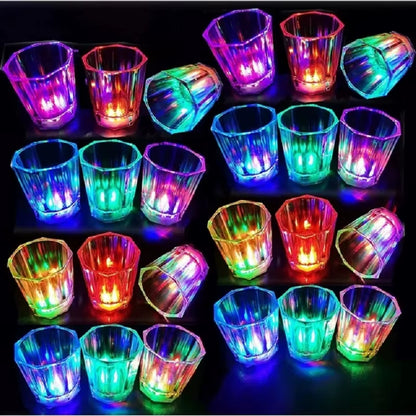 6/12/24Pcs Vasos Tequileros LED Iluminados para Shots – Vasos Flash para Fiestas y Eventos 🎉💡