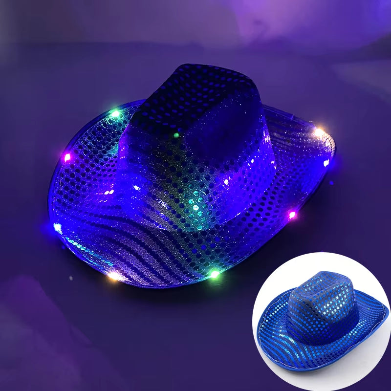 Sombrero Vaquero Luminoso Led