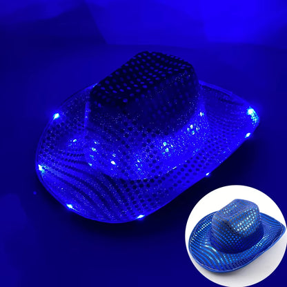 Sombrero Vaquero Luminoso Led