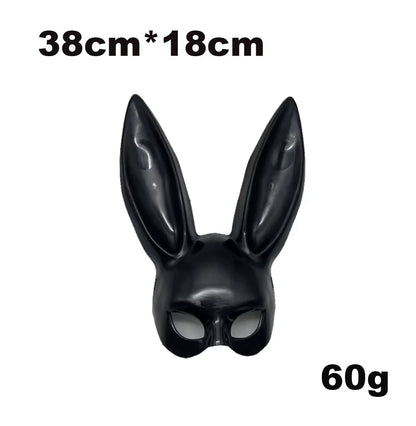 1Pc Black White Rabbit Mask Halloween Party Decoration Party Long Ears Rabbit Bunny Mask Costume Cosplay ﻿ ﻿