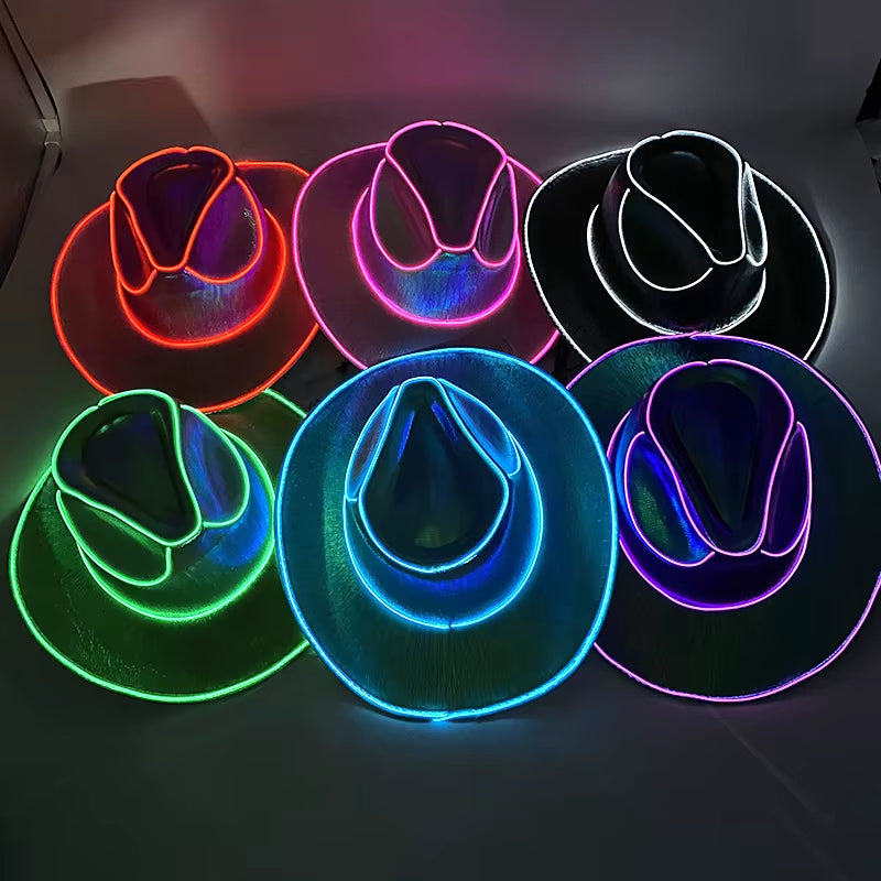 Sombrero Vaquero Luminoso Led