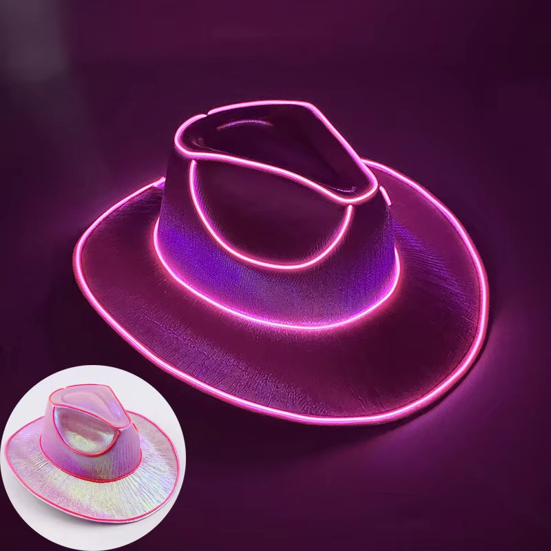 Sombrero Vaquero Luminoso Led