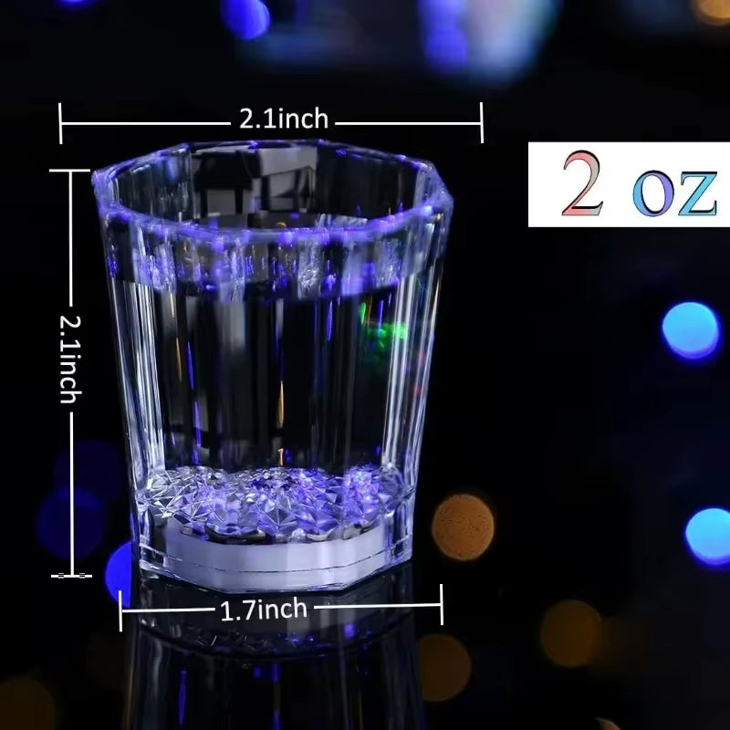 6/12/24Pcs Vasos Tequileros LED Iluminados para Shots – Vasos Flash para Fiestas y Eventos 🎉💡