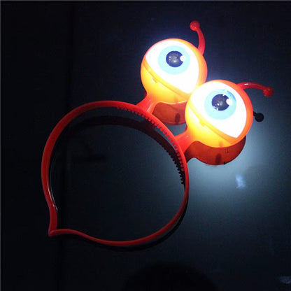 10Pcs Diadema LED Ojos Alienígenas – Diadema Luminosa Parpadeante para Fiestas, Cosplay, Rave, Bodas y Más 🎉👽