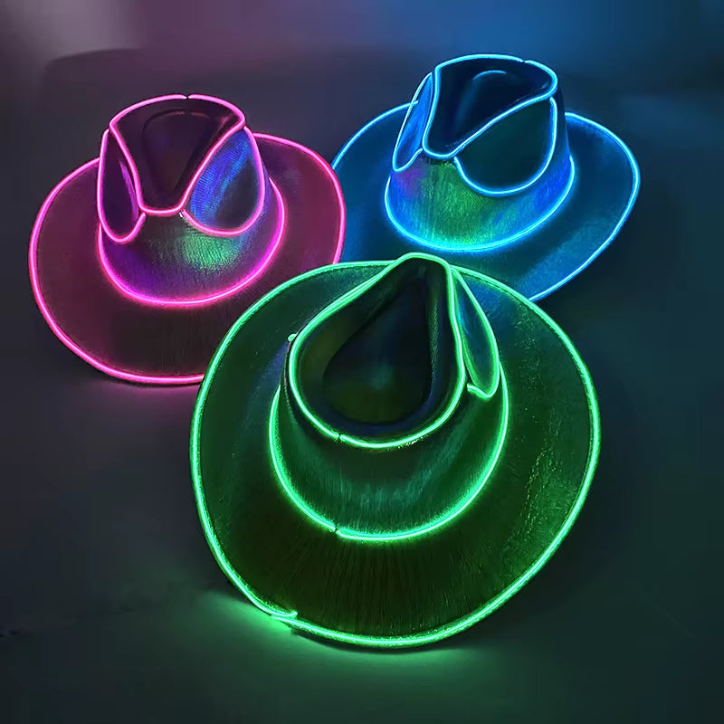 Sombrero Vaquero Luminoso Led