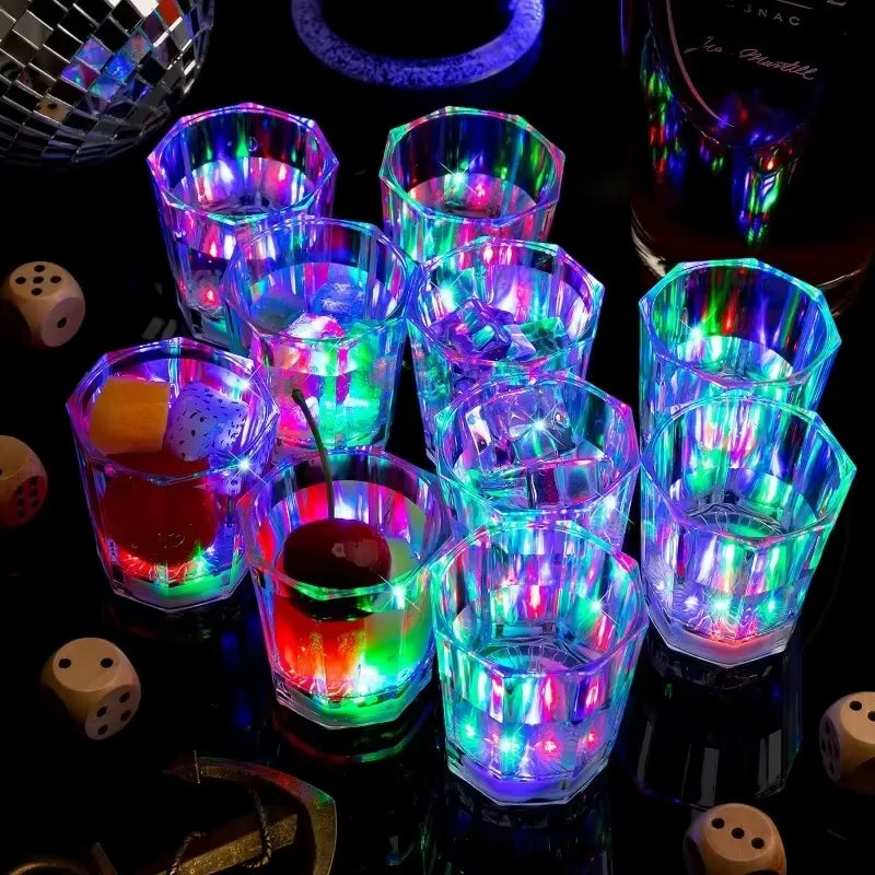 6/12/24Pcs Vasos Tequileros LED Iluminados para Shots – Vasos Flash para Fiestas y Eventos 🎉💡