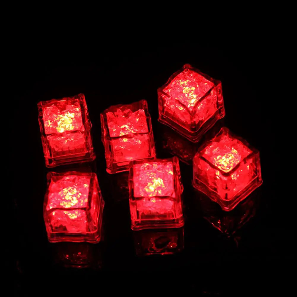 1/12/48/60/120 Pcs Cubo Iluminado LED Impermeable en Forma de Cubo de Hielo! ❄️💡