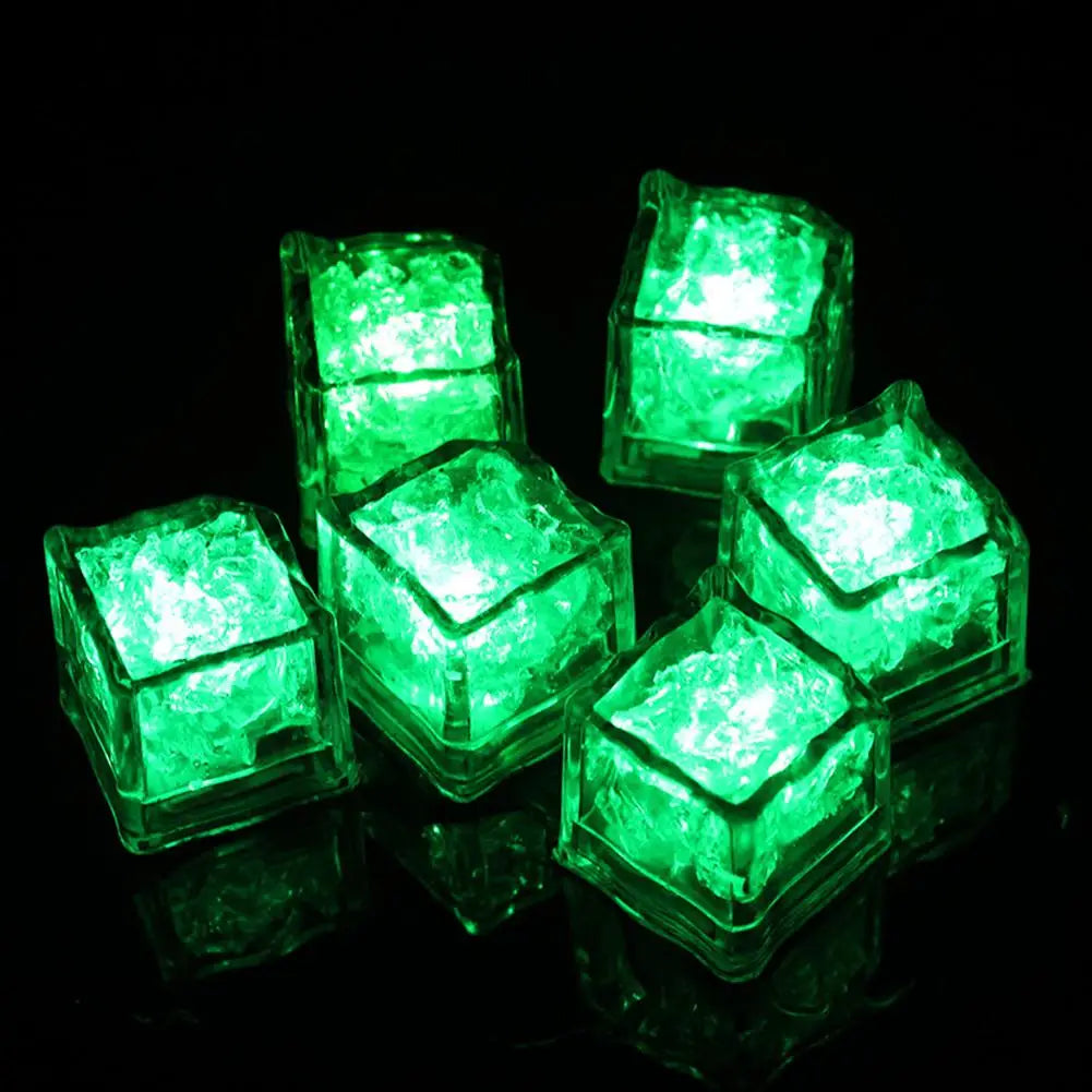 1/12/48/60/120 Pcs Cubo Iluminado LED Impermeable en Forma de Cubo de Hielo! ❄️💡