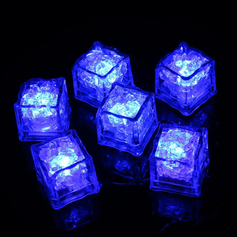 1/12/48/60/120 Pcs Cubo Iluminado LED Impermeable en Forma de Cubo de Hielo! ❄️💡