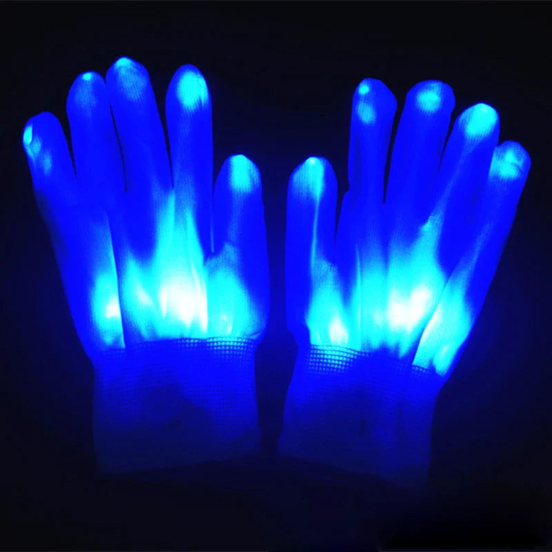 Máscara LED DJ Marshmallow y Guantes LED – Accesorio Iluminado para Fiestas y Eventos 🎧🍬✨