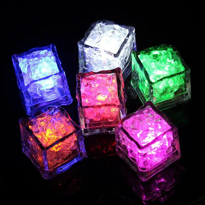 1/12/48/60/120 Pcs Cubo Iluminado LED Impermeable en Forma de Cubo de Hielo! ❄️💡