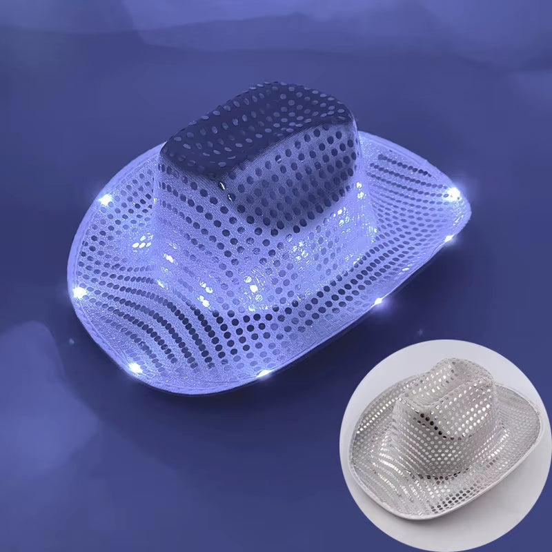 Sombrero Vaquero Luminoso Led