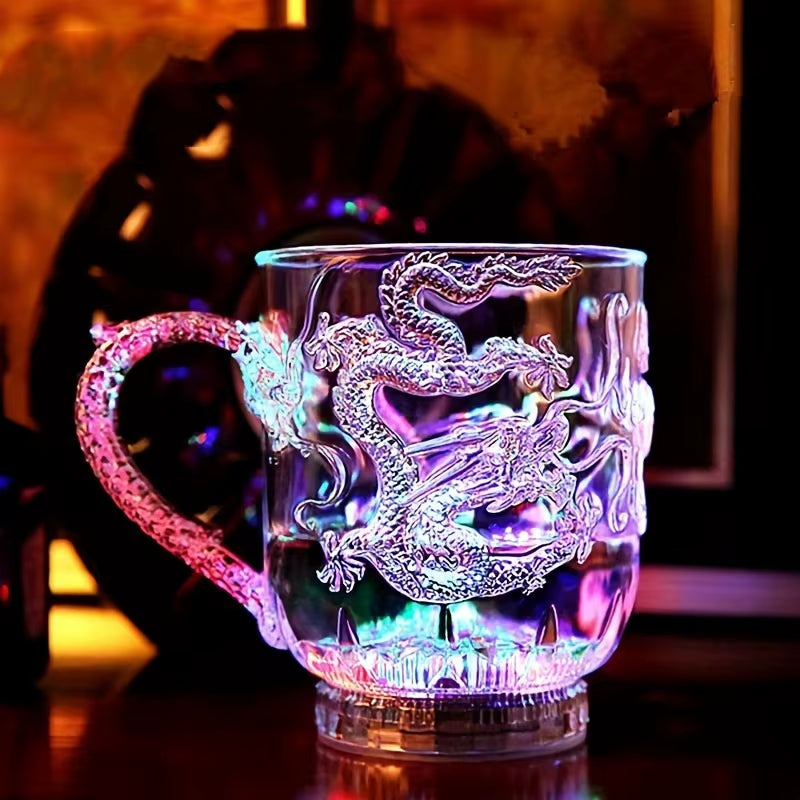 Vaso Luminiscente de Dragón LED – Copa Flash para Bebidas de 285 ml 🐉🍻