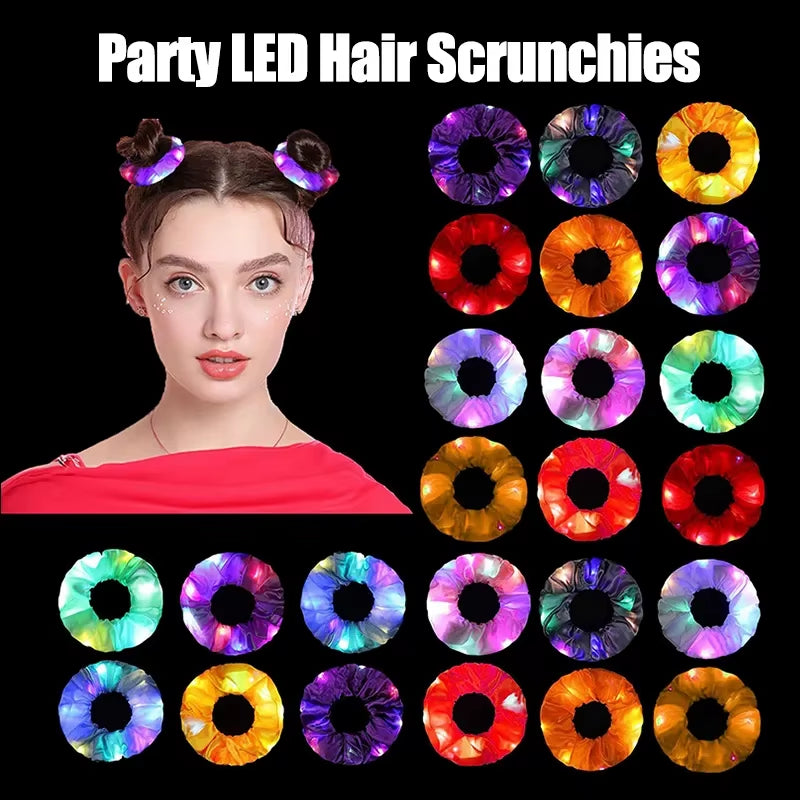 20Pcs Dona Lumínosa LED para el Cabello – Accesorio Brillante para Fiestas y Eventos