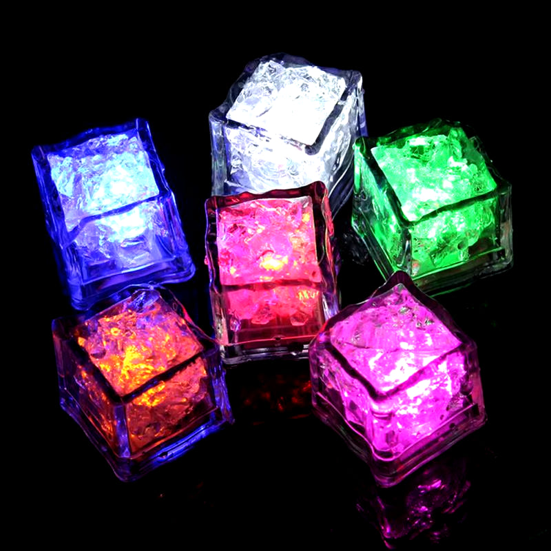 1/12/48/60/120 Pcs Cubo Iluminado LED Impermeable en Forma de Cubo de Hielo! ❄️💡