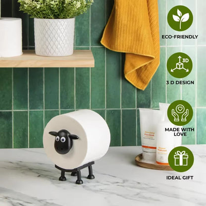 Cute Sheep Dog Shape Toilet Tissue Rack Free Standing Storage Roll Paper Holder Animal Shape Decorative Toilet Paper Rack