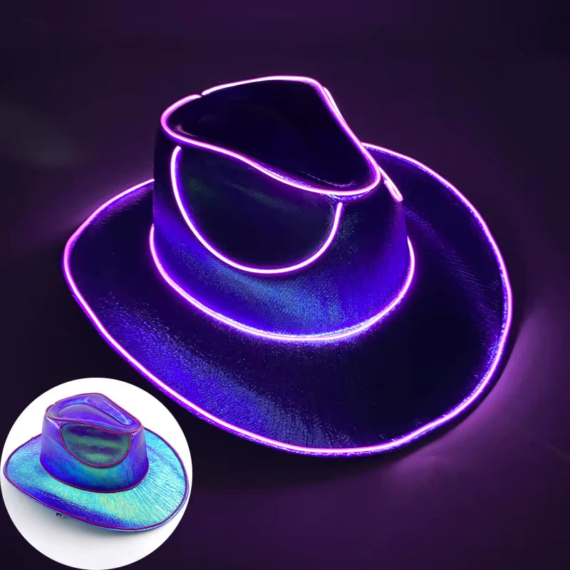 Sombrero Vaquero Luminoso Led