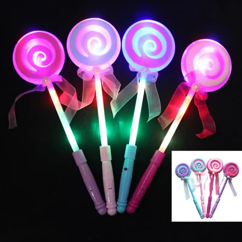 12Pcs Varita Mágica LED Luminoso con diseño de Corazones y Paletas - Accesorio para Cosplay, Conciertos y Fiestas